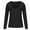 Black, variant on Yuyuzo Ribbed Knit Tops for Women Fall Winter Casual Scoop Neck Long Sleeve Base Layer Underscrubs