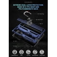 thumbnail image 4 of [4 in 1 Hinge Protection for Samsung Galaxy Z Fold 4 5G Case with Tempered Glass Screen Protector & Camera Lens Protector & Kickstand，[Military-Grade] Samsung Z Fold 4 Phone Case (Blue), 4 of 14