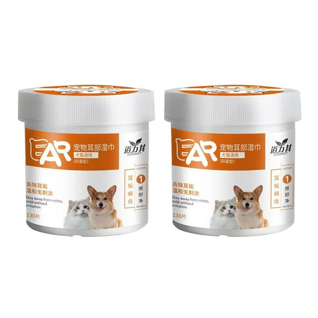 2x Toallitas de aseo para perros Almohadillas para limpiar el polvo oídos previamente empapadas Almohadillas de limpieza para los oídos de masc Yuyangstore Toallitas para limpieza de ojos y oídos