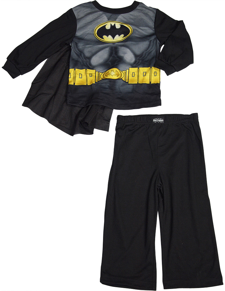 Toddler Boys Batman Long Sleeve 2 Piece Flame Resistant Pajamas Set