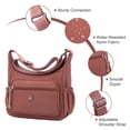 thumbnail image 5 of KXF Women Nylon Multi Pocket Crossbody Satchel Purse with Adjustable Strap for Daily Travel, 5 of 8