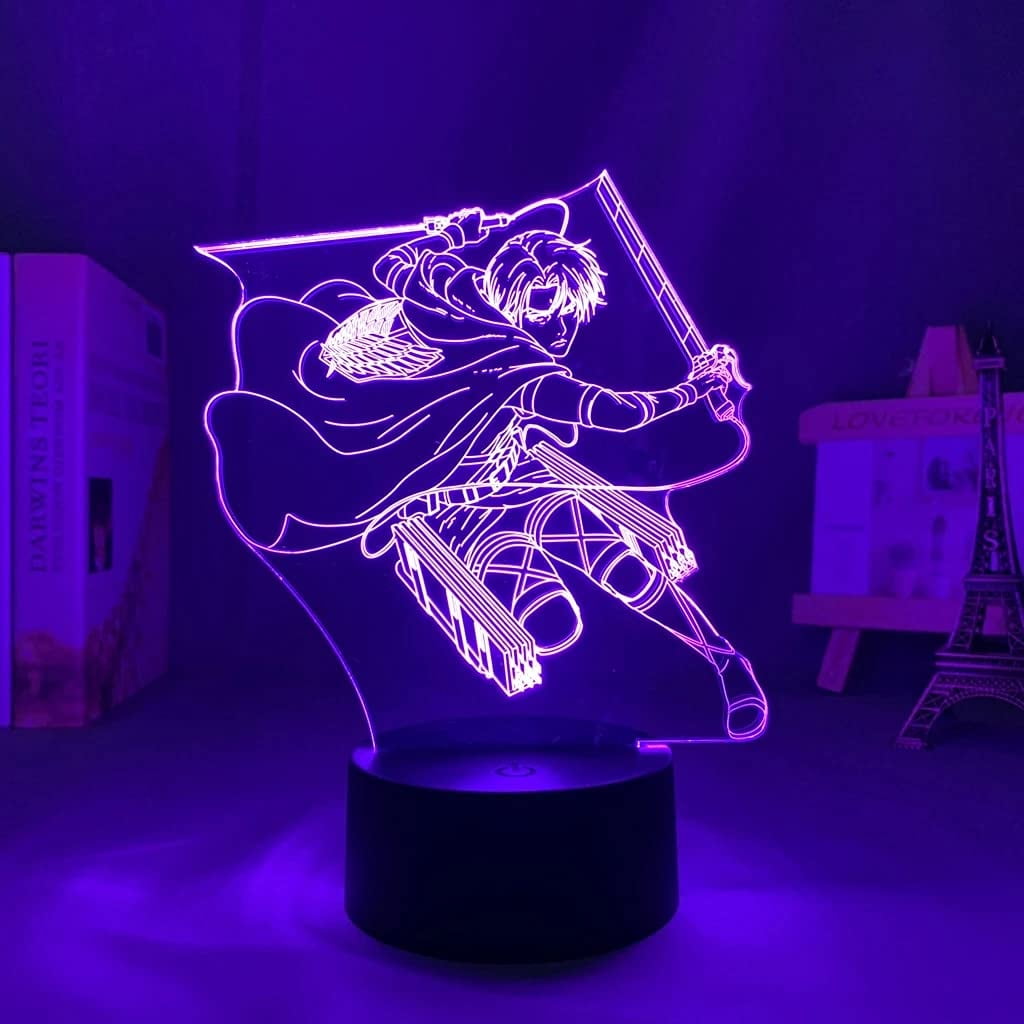 Levi's アクリルライト 3D Lamp AOT Levi Anime Attack on Titan Levi Ackerman Led Night