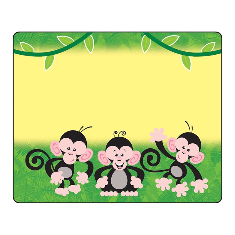 6 Pk Monkey Mischief Name Tags Walmart Com Walmart Com