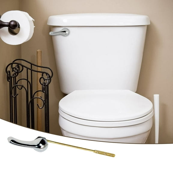 Durable Toilet Flush Lever Replacement Handle with Copper Rod for Efficient Water Tank Operation