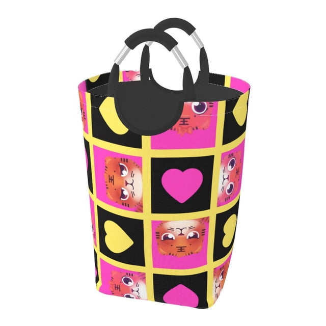 TEQUAN 50L Large Rectangular Laundry Hamper with Aluminum Handles