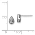 thumbnail image 4 of Auriga Fine Jewelry 925 Sterling Silver Rhodium-plated CZ Teardrop Post Stud Earrings for Women, 4 of 6