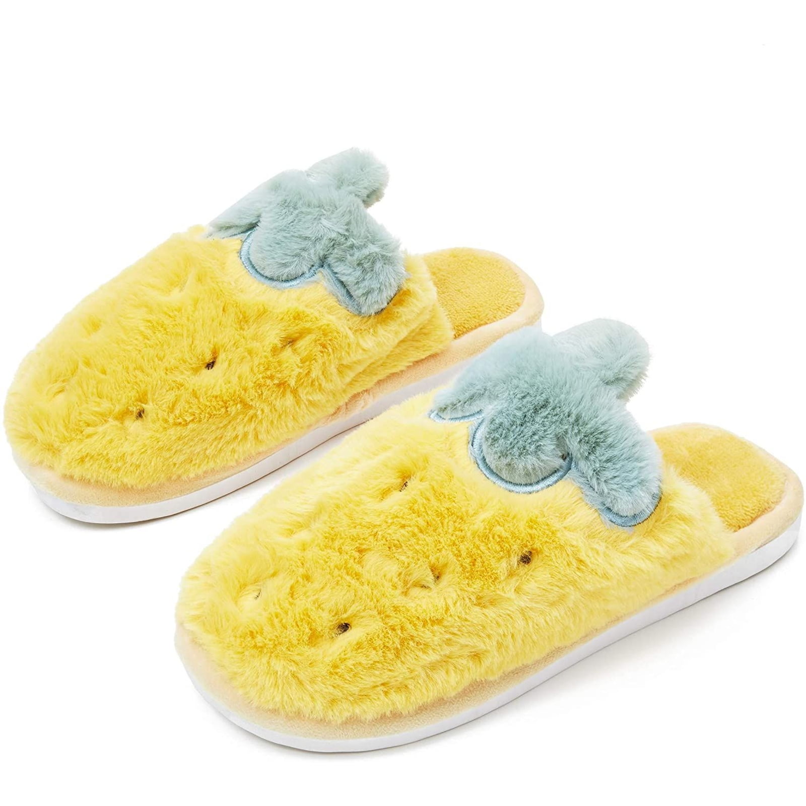 Womens Slippers Slip On Plush Fleece Soft Winter Warm Couple Home Indoor Shoes 