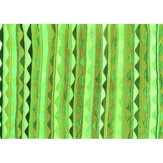 Ahgly Company Indoor Rectangle Southwestern Green Country Area Rugs, 8' x 10'
