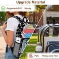 thumbnail image 7 of SEANATIVE Kids Clear Backpack for Girls Boys Transparent See Through School Bookbag Stylish Design Heavy Duty PVC Backpack for Travel School, Paw Pattern Black, 7 of 7