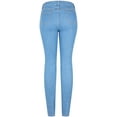 thumbnail image 2 of BodiLover, Women's, High Waist Rise 5 Pockets Skinny Comfy Jeans Zip Button Closure, Light Blue, 0, 2 of 2