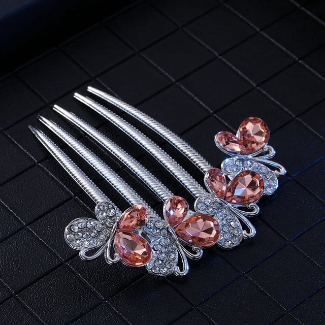 Peineta con diamantes de imitación, horquilla para el pelo, tocado, peine para peinado recogido, accesorios para el cabello, accesorios para el cabello para mujeres adultas, accesorios para rizador