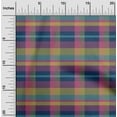 thumbnail image 1 of oneOone Cotton Cambric Dark Navy Blue Fabric Madras Check Diy Clothing Quilting Fabric Print Fabric By Yard 56 Inches Wide, 1 of 4
