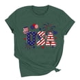 thumbnail image 4 of American Flag Shirts Women 4th of July Graphic Tees Patriotic T-Shirts USA Flag Star Stripe Tops, 4 of 6