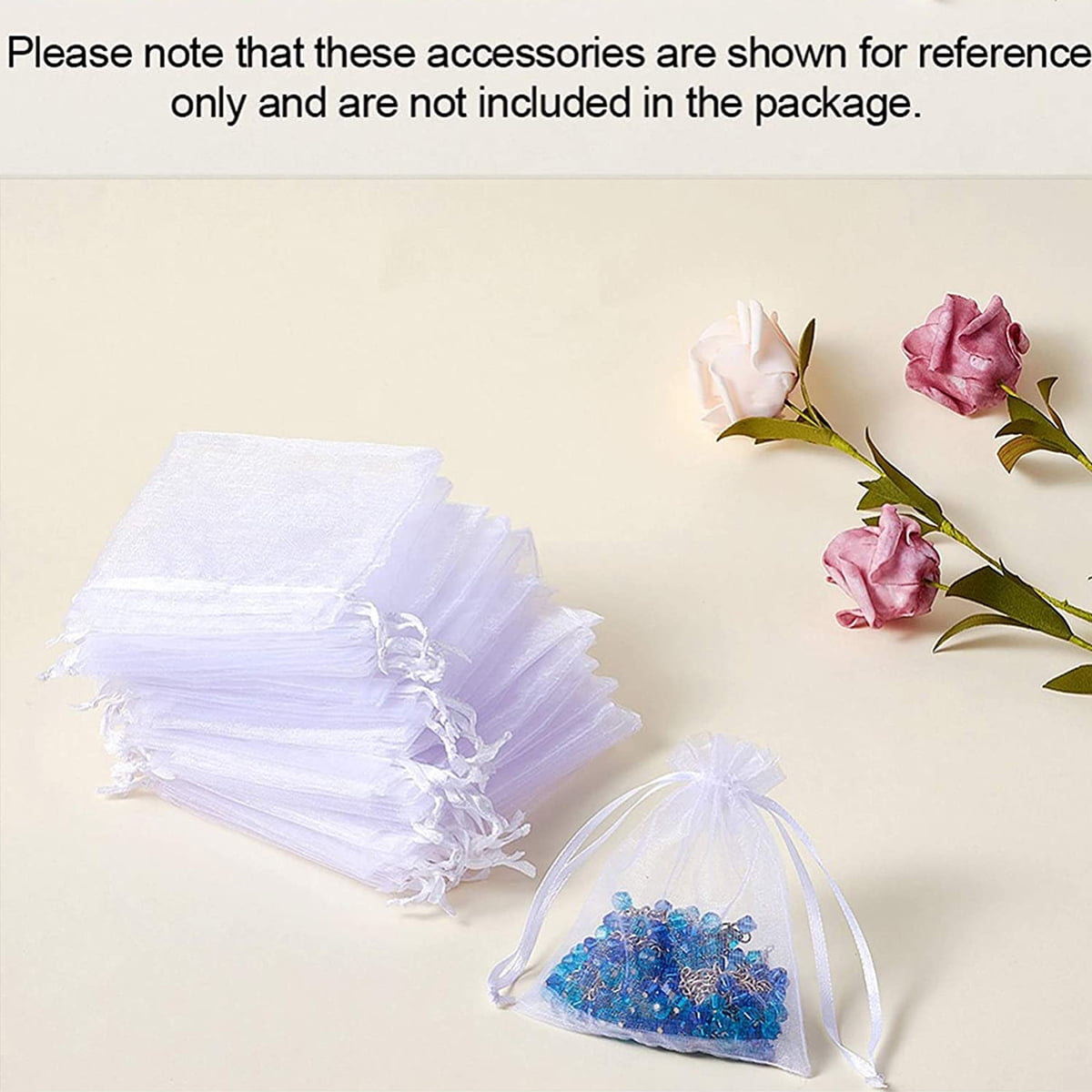 Small organza drawstring bags sale