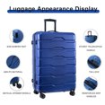 thumbnail image 2 of Luggage Sets 3 Piece Hardside Suitcase Set with Spinner Wheels Durable Lightweight Luggage with TSA Lock (20in/24in/28in), Blue, 2 of 8