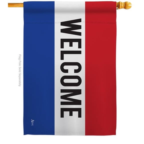 Americana Home & Garden H140803-BO Welcome Novelty Merchant 28 x 40 in. Double-Sided Decorative Horizontal House Flags for Decoration Banner Garden Yard Gift