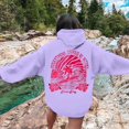 thumbnail image 5 of Pink Graphic Hoodie For Women 2024 Cute Preppy Sweatshirt Long Sleeve Drawstring Pullover Tops With Pockets, 5 of 5