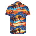thumbnail image 4 of DDAPJ pyju Big and Tall Mens Shirts Short Sleeve Hawaiian Shirt Lapel Short Sleeve Beach Party Shirt Prime Sales Today Orange L, 4 of 6
