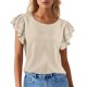 thumbnail image 1 of Camiseta de verano holgada y casual para mujer a la última: versátil, fácil de cuidar, perfecta para vaqueros y ocasiones especiales, 1 of 6