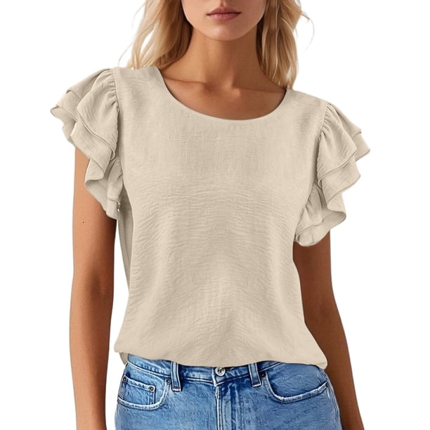 Camiseta de verano holgada y casual para mujer a la última: versátil, fácil de cuidar, perfecta para vaqueros y ocasiones especiales
