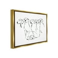 thumbnail image 4 of Stupell Industries Minimal Dogs Doodle Animals & Insects Painting Gold Floater Framed Canvas Art Print Wall Art, 31 x 25, 4 of 10