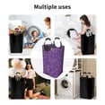 thumbnail image 6 of KLL Purple Glitter Laundry Hamper,Large Canvas Fabric Lightweight Storage Basket Toy Organizer Dirty Clothes Collapsible Waterproof, 6 of 6