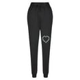 thumbnail image 3 of IROINNID Deals Sweatpants for Women Wide Leg Oversized Fall Winter Fitness Sport Printing Elastic Waist Long Sweatpants,Black, 3 of 3