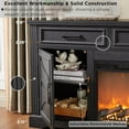 thumbnail image 4 of T4TREAM 70" Electric Fireplace TV Stand for 80" TV, Farmhouse Entertainment Center with Storage for Living Room in Black, 4 of 7