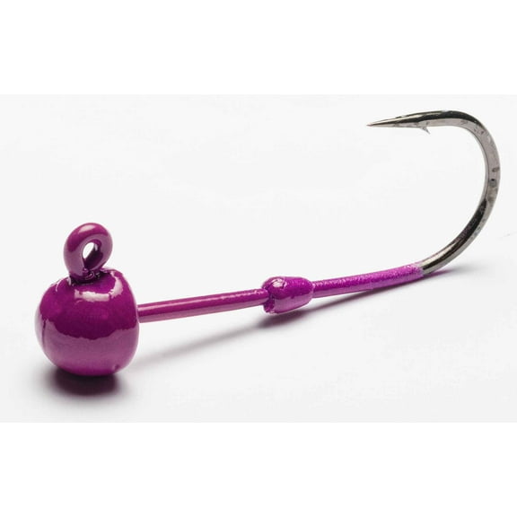 Mustad GMH833-1/4-PPL-4 Addicted Steelhead Worm Jig, Purple, 1/4oz - GMH833-1/4-PPL-4