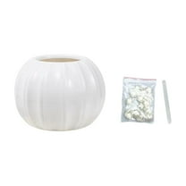 Plastic Flower Pot, Pumpkin Shape Planter, Festive Halloween Thanksgiving Decoration Vase, Durable Lightweight Plastic Material, 14x14x11cm Compact Indoor Outdoor Use