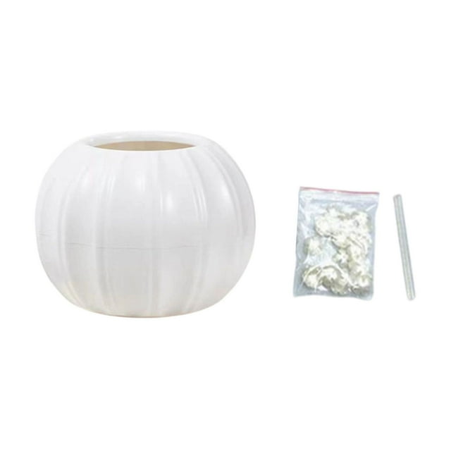 Originality Plastic Flower Pot Imitation Pumpkin Shape Decoration Vase Festive Dress Material Two Halves Splicing