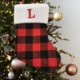 thumbnail image 3 of Calcetines Navideños Colgante Para Bolsa Navideña Calcetines Pequeños Con Letras En Cuadrícula Roja Y Negra Artículos Navideños, 3 of 8