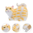 thumbnail image 2 of Dispensador de pañuelos de resina con forma de gato para dormitorio, baño y comedor Bonita caja de pañuelos con temática de gato, decoración de escritorio, 2 of 7