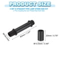 thumbnail image 2 of Uxcell Straight Pipe Lamp Stems Rod Kit, M10 40mm l Rod with Nut, Black 4 Set, 2 of 6