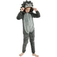 thumbnail image 4 of SWEETXIN Kids Hedgehog One-Piece Pajamas Halloween Snug Plush Costume Sleepwear Christmas Gifts for Girls Boys 12Years, 4 of 7