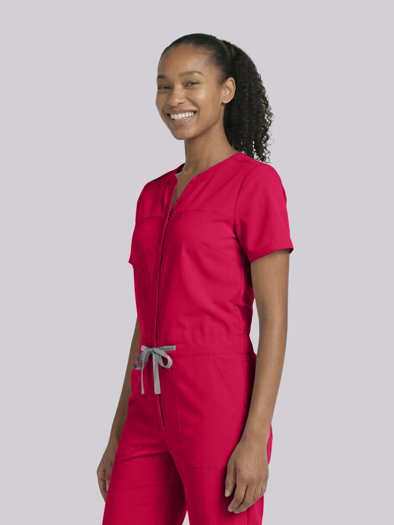 Scrubstar Ultimate Women’s Antimicrobial Drawstring Straight Leg Scrub Jumpsuit, Sizes XS–2XL