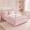 Pink, variant on Euroco Wood Twin Size Platform Bed with Drawers, Low Profile Kids Bed with Safety Guardrails, No Box Spring Needed, Pink