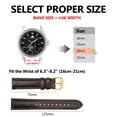 thumbnail image 5 of BISONSTRAP Retro Leather Watch Straps for Men, Oil Waxed Calfskin Replacement Band, Quick Release, 18mm, Coffee Brown (Gold Buckle), 5 of 6