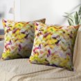 thumbnail image 3 of LALILO Throw Pillow Covers Romantic White Flowers Zigzag Yellow Cushion Cover 18" x 18", 4369 Pack, 3 of 6