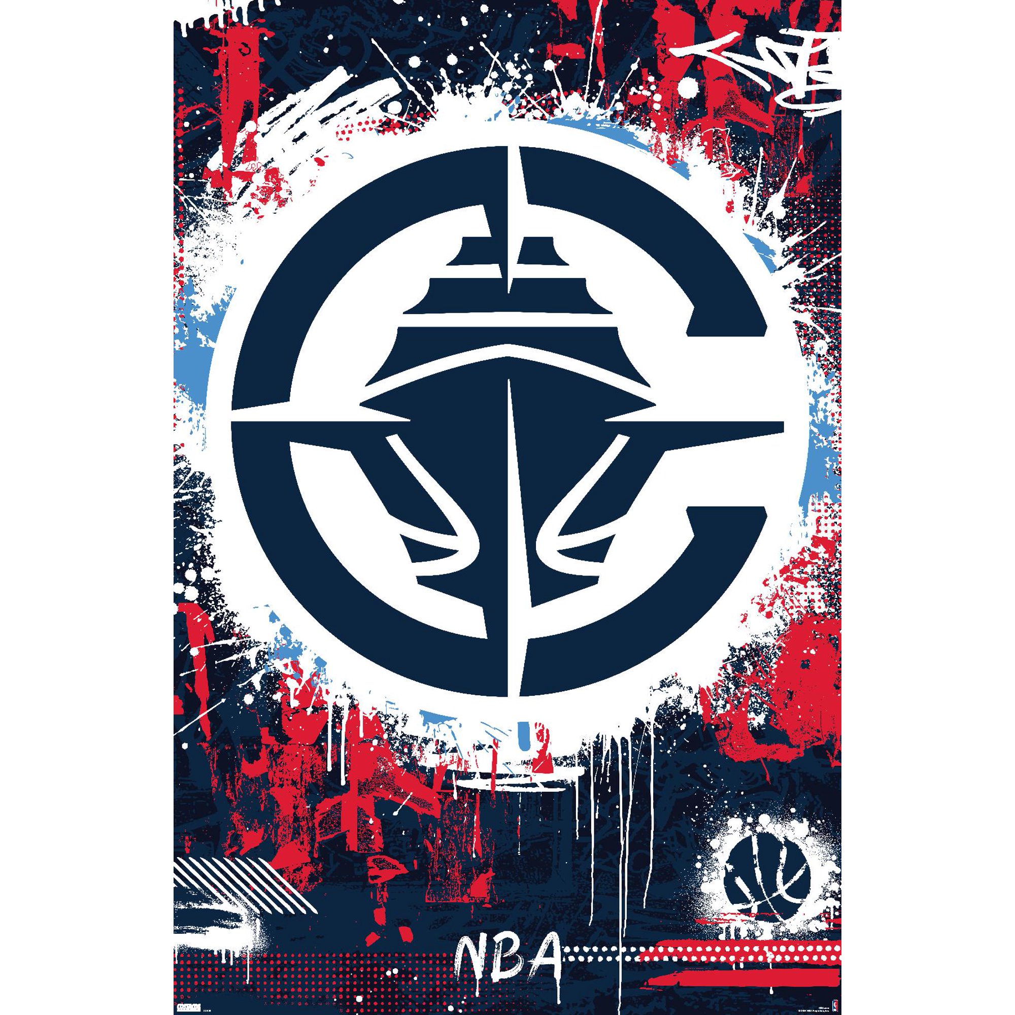 NBA Los Angeles Clippers - Maximalist Logo 24 Wall Poster, 14.725" x 22.375"