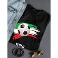 thumbnail image 3 of Italy Football Soccer T-Shirt Women -Smartprints Designs, Female Large, 3 of 4