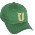 thumbnail image 1 of Daxton Classic 3D Varsity White Neon Orange Initial Letters Baseball Dad Hat, Kelly Green, Letter U, 1 of 2