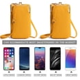 thumbnail image 4 of Bolso bandolera pequeño para mujer, monedero para teléfono móvil, cartera, tarjetero, bolsillo de viaje, monedero pequeño para teléfono móvilamarillo:;:;, 4 of 6