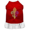 thumbnail image 3 of Pet Dog  Cat Dress Rhinestone, "Mardi Gras Fleur De Lis", 3 of 11