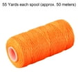 thumbnail image 2 of Unique Bargains Fil à Coudre en Cuir Ciré en Polyester Orange Foncé, 55 Yards, 2 of 6