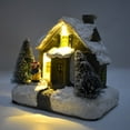 thumbnail image 2 of Dalrosia Light Up Christmas Village Town Scene Desktop Gift Christmas Decorations Figurines Buildings Landscape Decor Gifts,5in, 2 of 4