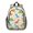 Dinosaur and Flower, variant on Dinosaur and Floral White Pattern Backpack for School, Cute School Bag with Adjustable Shoulder Straps and Padded Back, 15"x11.42"x5.5"
