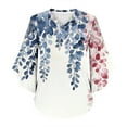 thumbnail image 7 of Neewe Long Sleeve Shirts for Women 2025 Fall Tops Floral Print Pleated Dressy Casual Blouses, 7 of 7