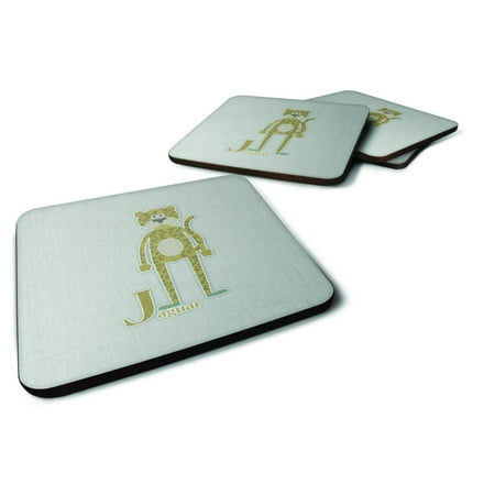 

Carolines Treasures BB5735FC Alphabet J for Jaguar Foam Coaster Set of 4 3 1/2 x 3 1/2 multicolor
