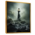 thumbnail image 2 of Designart "The Resilient Lighthouse Amidst Tempestuous Waves I" Factories Floater Framed Canvas Art Print, 2 of 5